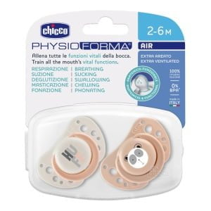 CHICCO SUCCHIETTI AIR ROSA SILICONE 2-6 MESI 2 PEZZI