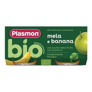 PLASMON OMOGENEIZZATO BIO BANANA MELA 2 VASETTI X 80 G