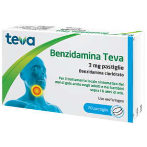 BENZIDAMINA TEVA 20PASTL 3MG