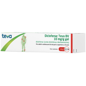 DICLOFENAC TEVA GEL 60G 1%