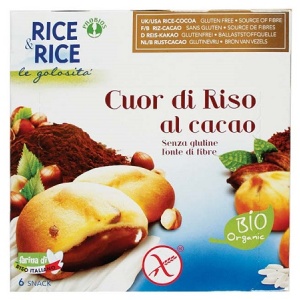 RICE & RICE Biscotti Cuor Riso Cacao 6x33g