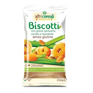 ALTRICEREALI Biscotti Saraceno Carote Mandorle 250g