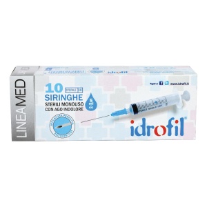 SIRINGHE STER C/AGO 10PZ IDROFIL