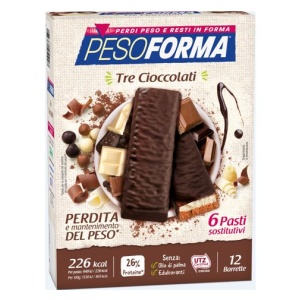 PESOFORMA Barrette Tre Cioccolati 12pz