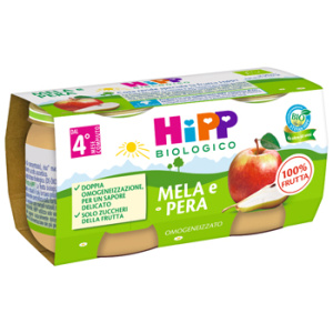 HIPP Omo Bio Mela/Pera 2x80g