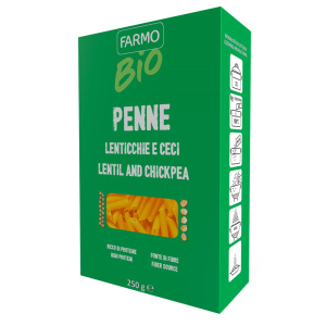 FARMO Bio Penne Lenticchie Ceci 250g
