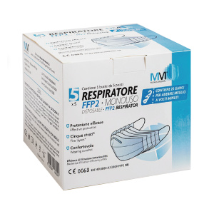 MUNUSMED Respiratore FFP2+Ganci 5x5pz