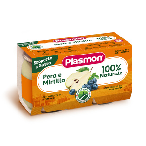 PLASMON Omog.Pera Mirtillo 2x104g