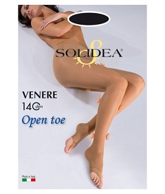 VENERE 140 Collant Open Toe 3 M-L Nero