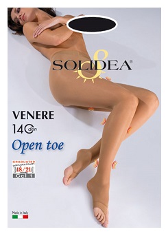 VENERE 140 Collant Open Toe 3 M-L Cipria