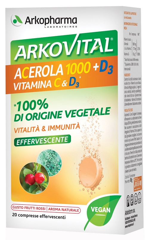 ARKOVITAL ACEROLA 1000+D3 VIT<