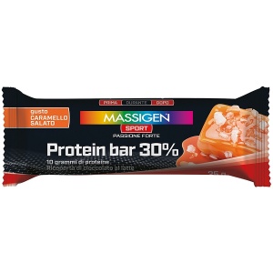 MASSIGEN SPORT PROTEIN BARRETTA 30% CARAMELLO SALATO 50 G